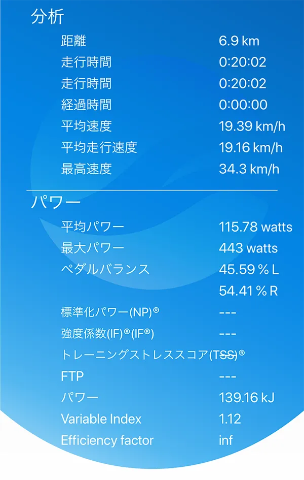 "FTP計測結果"